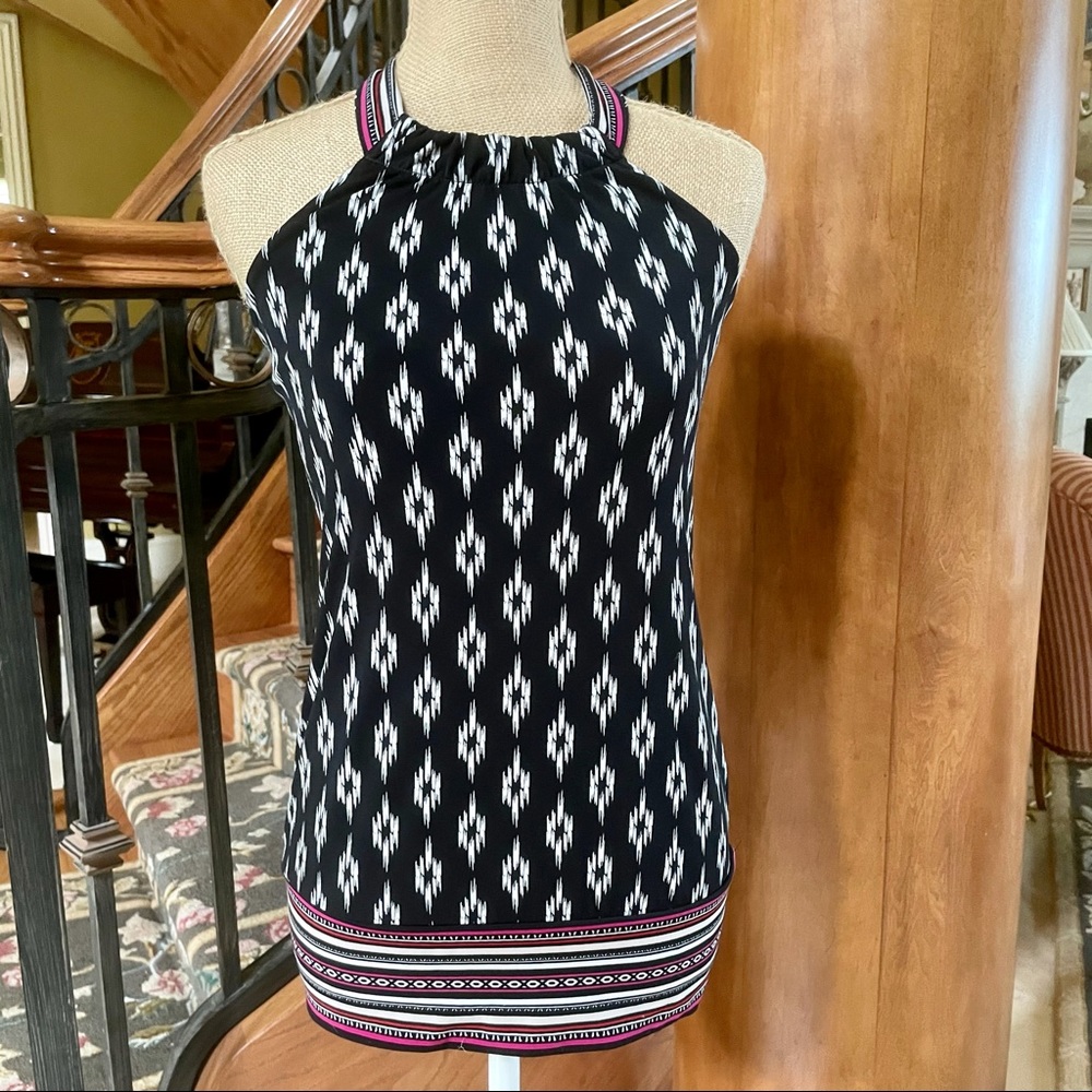 White House Black Market Aztec Tunic Halter Top